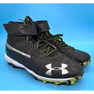 Under Armour Harper 3 Mid RM JR Boys Baseball Cleats Black 6Y